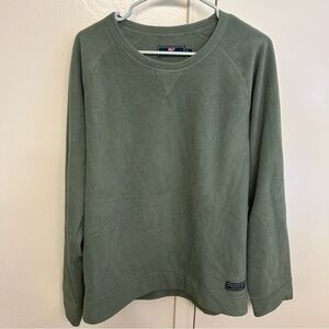 Vineyard Vines Harbor Fleece Men's Green Crewneck Sweater Size L